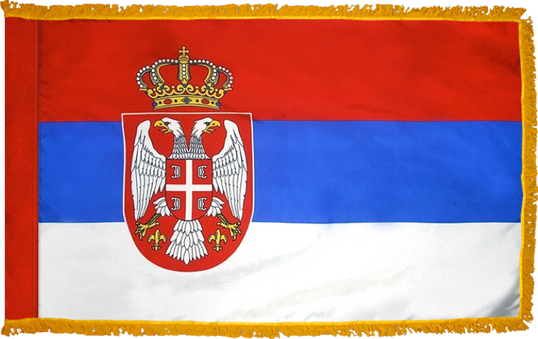Serbia Flag for Indoor Use