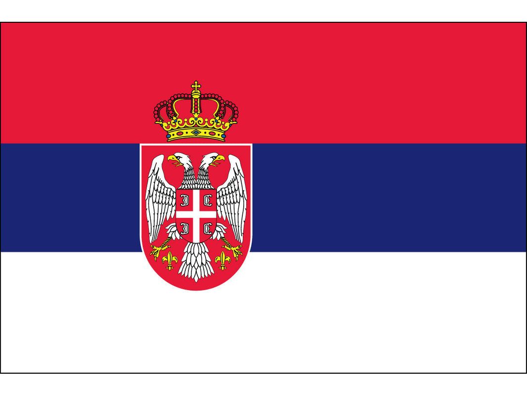 Serbia w/Seal Flag for Outdoor Use