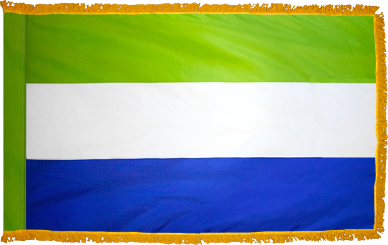 Sierra Leone Flag for Indoor Use