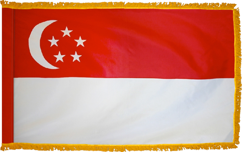 Singapore Flag for Indoor Use
