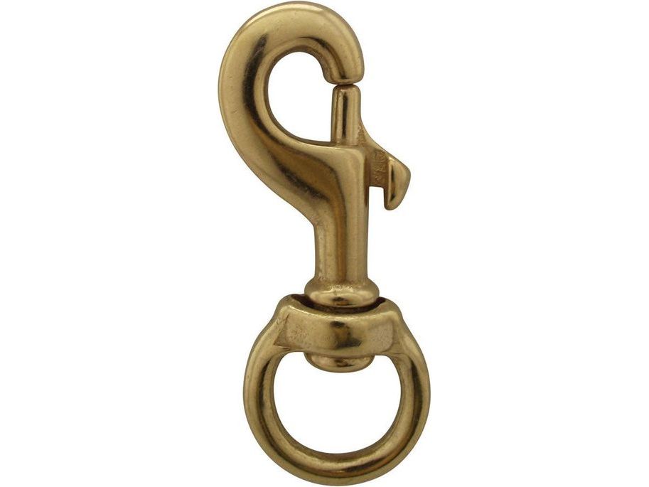 4-3/4" Cast Brass Flag Snap Hook