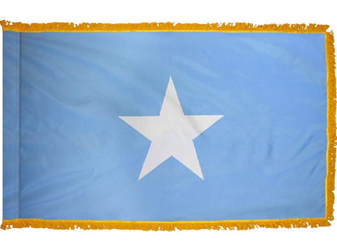 Somalia Indoor Presentation Flagpole Set - Oak Pole