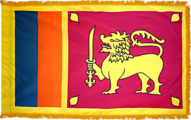 Sri Lanka Flag for Indoor Use