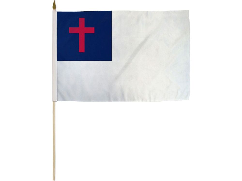 8" x 12" Christian Stick Flag