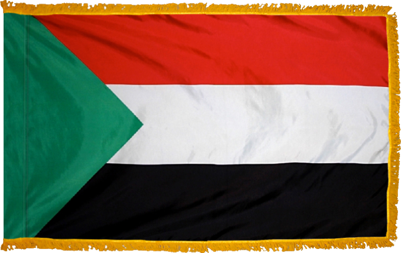 Sudan Flag for Indoor Use