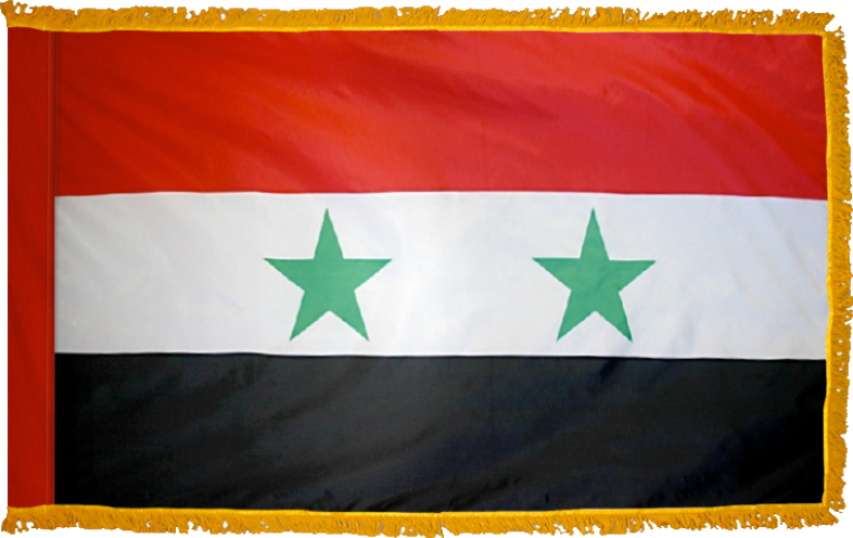 Syria Flag for Indoor Use
