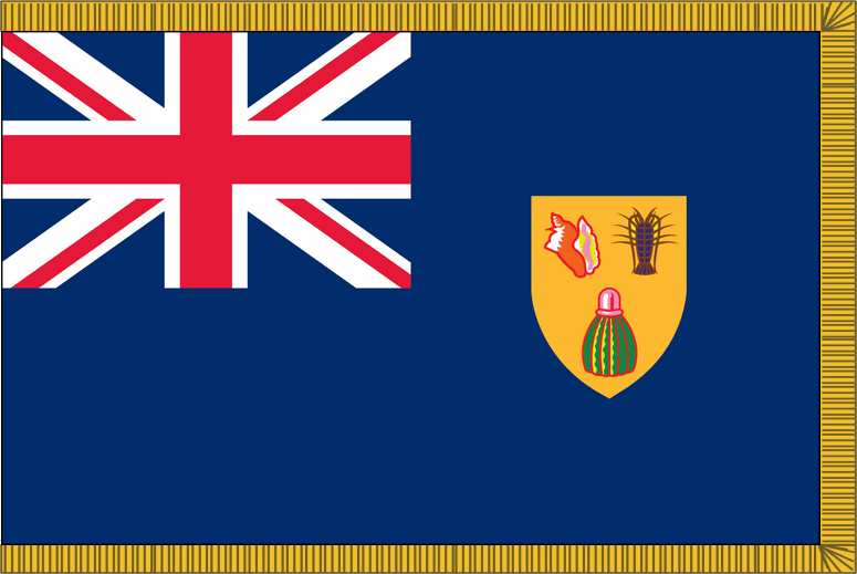 Turks & Caicos Flag for Indoor Use