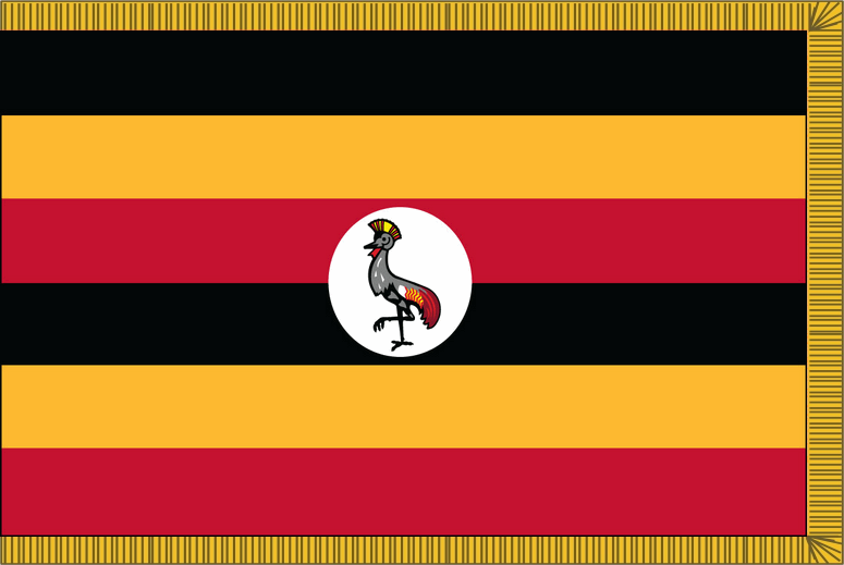 Uganda Flag for Indoor Use