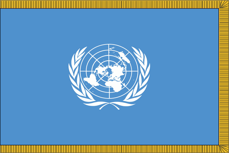 United Nations Flag for Indoor Use
