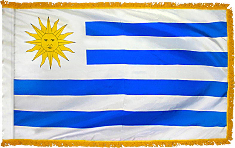 Uruguay Flag for Indoor Use