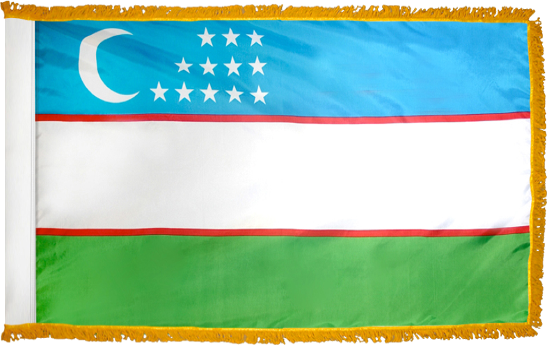 Uzbekistan Flag for Indoor Use