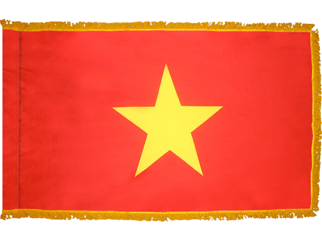 Vietnam Indoor Presentation Flagpole Set - Oak Pole