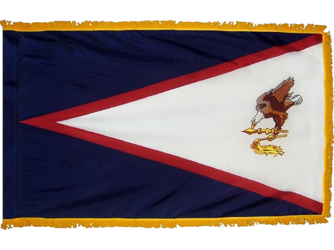 Samoa Indoor Presentation Flagpole Set - Oak Pole