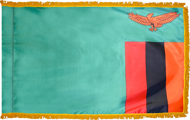 Zambia Flag for Indoor Use